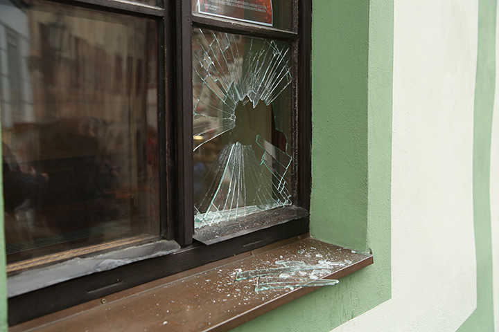 A2B Glass are able to board up broken windows while they are being repaired in Bexhill On Sea.